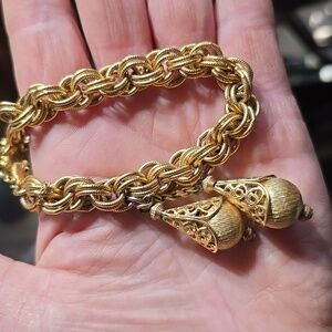 Vintage Gold Bracelet with Tassels